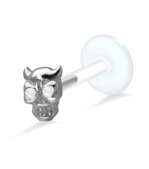 Horny Skull Shaped Labrets Push-in LA-1002